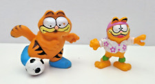 Garfield Kicking A Soccer Ball PVC Miniature Figure McDonalds Figure Lot of 2 picture