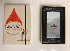 Vintage 1969 TWO-SIDED USS Farragut DLG 6 Zippo Lighter Slim Unfired New in Box picture