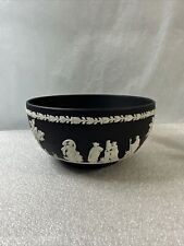 Wedgwood Black Basalt Jasperware Decorative Bowl Greek Mythology Figures    read picture