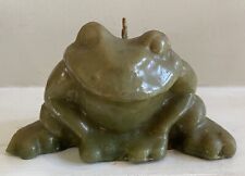 1970's Handcrafted Vintage Green Frog Figurine Wax Candle Never Burned BOHO 4x5