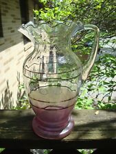 Antique Glass Water Pitcher - Guessing 1930s - Beautiful picture