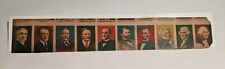 1921 W-563 PRESIDENTIAL STRIP TEN UNCUT CARDS W/ LINCOLN, GRANT, ROOSEVELT (D) picture