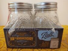 4 Pack, New BALL 140th Anniversary Collectors Edition Mason Canning Pint Jars picture