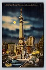 Indianapolis IN-Indiana, Soldiers And Sailors Monument, Vintage Postcard picture