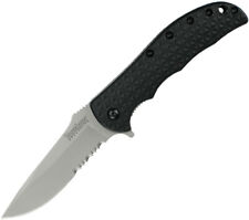 Kershaw Volt II Linerlock A/O Serrated Drop Blade Black Folding Knife EDC 3650ST picture