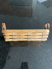 1994 Longaberger Cracker Basket W/ Blue with Plastic Liner 11.5 in x 5 in x 3 in picture
