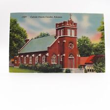 Camden AR-Arkansas, Catholic Church, Religion, Vintage Linen Postcard picture