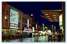 c1960's Edison Hotel Yonge Street at Night Toronto Ontario Canada Postcard picture