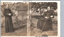 BACKYARD PRIEST MULTIVIEW dillonvale oh real photo postcard rppc ohio catholic picture