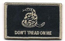 Tan Black Gadsden Don't Tread On Me Snake Patch Fits For VELCRO® BRAND Loop Fast picture
