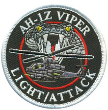 MARINE CORPS AH-1Z VIPER LIGHT ATTACK HELICOPTER SQUAD EMBROIDERED JACKET PATCH picture