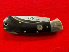 GOOD VINTAGE FOX KNIVES ITALY PREMIUM DROP POINT HORN FOLDER (710) picture