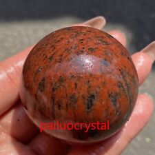 45mm+ Natural Sesame red Ball Quartz Crystal Sphere Reiki Healing Gem 1pc picture