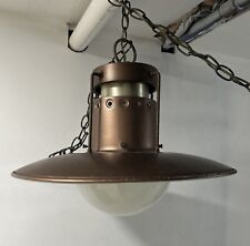 Leviton MCM Chandelier Globe Metal Tin Hanging Vintage Lamp w/Chain picture