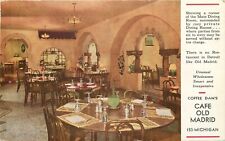 c1930 Coffee Dan's Cafe Old Madrid Interior View, Detroit, Michigan Postcard picture
