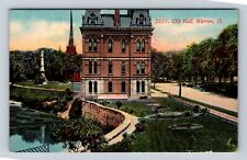 Warren OH-Ohio, City Hall, Antique, Vintage Souvenir Postcard picture
