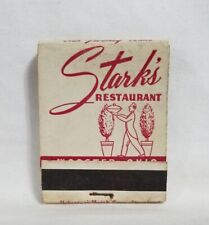 Vintage Stark's Restaurant Matchbook Wooster Ohio Advertising Matches Full picture