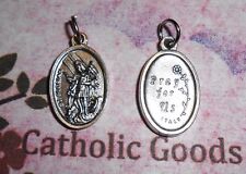 Saint St. Florian - Pray for Us -  Italian Silver tone Ox 1 inch Medal  picture