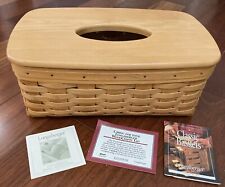 Longaberger Long Tissue Basket w/ Liner, Lid, Paperwork 2002 Made In USA picture