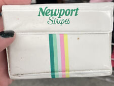 Vintage Newport Stripes Cigarettes Promo 1990 Vinyl Address Memo Book & Pen picture