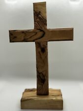 Simple And Beautiful Cross Made From Natural Olive Wood In The Holy Land(7 Inch) picture