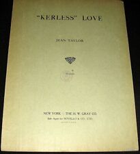 KERLESS LOVE (CARELESS) 1923 SONG MUSIC SHEET BLACK HISTORY JEAN TAYLOR picture