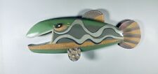 Custom Hand Carved, Hand Painted, Wood Fish Measuring 17 X 18 X 3. Amazing Art picture