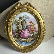 Vintage Fragonard Framed Porcelain Cameo picture