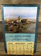 Antique 1908 “Great Eastern Fertilizers” Paper Calendar  picture
