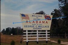 1966 35mm Slide Roadside America Welcome to Alabama Gov George Wallace #1227 picture