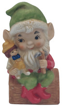 Homco Vintage CHRISTMAS ELF Figurine 4.5
