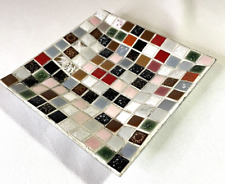 Vintage Handmade Ceramic Tile Square ashtray/plate picture