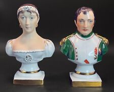 Rare Vintage LIMOGES Napoleon & Josephine Bonaparte Bisque Porcelain Busts picture