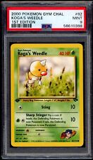 PSA 9 Koga's Weedle 2000 Pokemon Card 82/132 1st Edition Gym Challenge picture