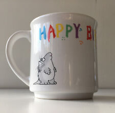 Vintage Sandra Boynton Happy Birthday Coffee Mug Tea Cup Artist Painter Cat picture