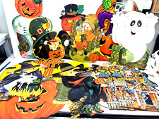 Lot (15) vtg 80s 90s Halloween Decoration Diecut hallmark Monsters Dracula Ghost picture