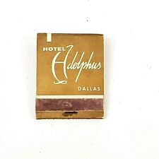 Vintage NOS Hotel Adelphus Dallas, TX-Matchbook-Advertising picture