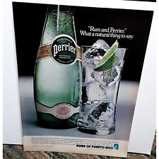 1982 Rums Of Puerto Rico Perrier Water France Vintage Print Ad Original 80s picture