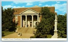 Postcard KY Madisonville Hopkins County Court House & Confederate Monument AD11 picture