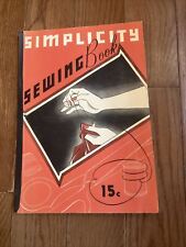 Simplicity Sewing Book  1937 Index pages Vintage picture