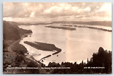 Columbia River from Crown Point Real Photo Columbia River Highway OR Postcard picture