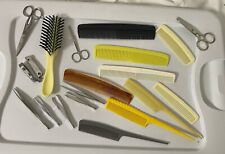 Vintage Hair Brush Comb Self Care Toiletry Lot Scissor Nail Care Tweezer picture