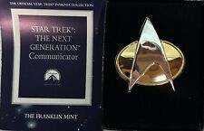 1992 Sterling Silver Franklin Mint Star Trek TNG Communicator Insignia .925 picture