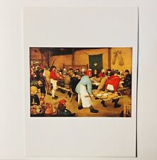 1998 Phaidon Press Postcard “Peasant Wedding Feast” Pieter Brugel Festive Art P2 picture