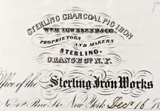 Antique 1858 Sterling Iron Works Orange County New York Letterhead picture