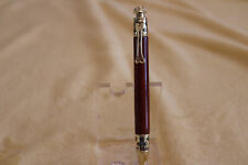 STUNNING HANDMADE EXOTIC WOOD CLICK BALL POINT PEN  FOR DOG LOVERS DOG BONE CLIP picture