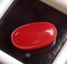 Red Natural Coral  Moonga 5.45 Ct Oval Cabochon Loose Gemstone Certified AB018 picture