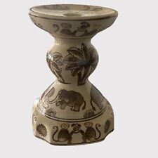 Formalities by Baum Bros Candle Holder Oriental Design Elephant Monkey Palm Tree picture