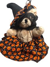 Vintage Plush Halloween Bear Handmade Costume Outfit Cape Mask Skirt Witch Hat picture