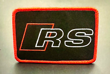 FABULOUS AUDI RS EMBROIDERED IRON-ON PATCH...VERY RARE CONFIGURATION... picture